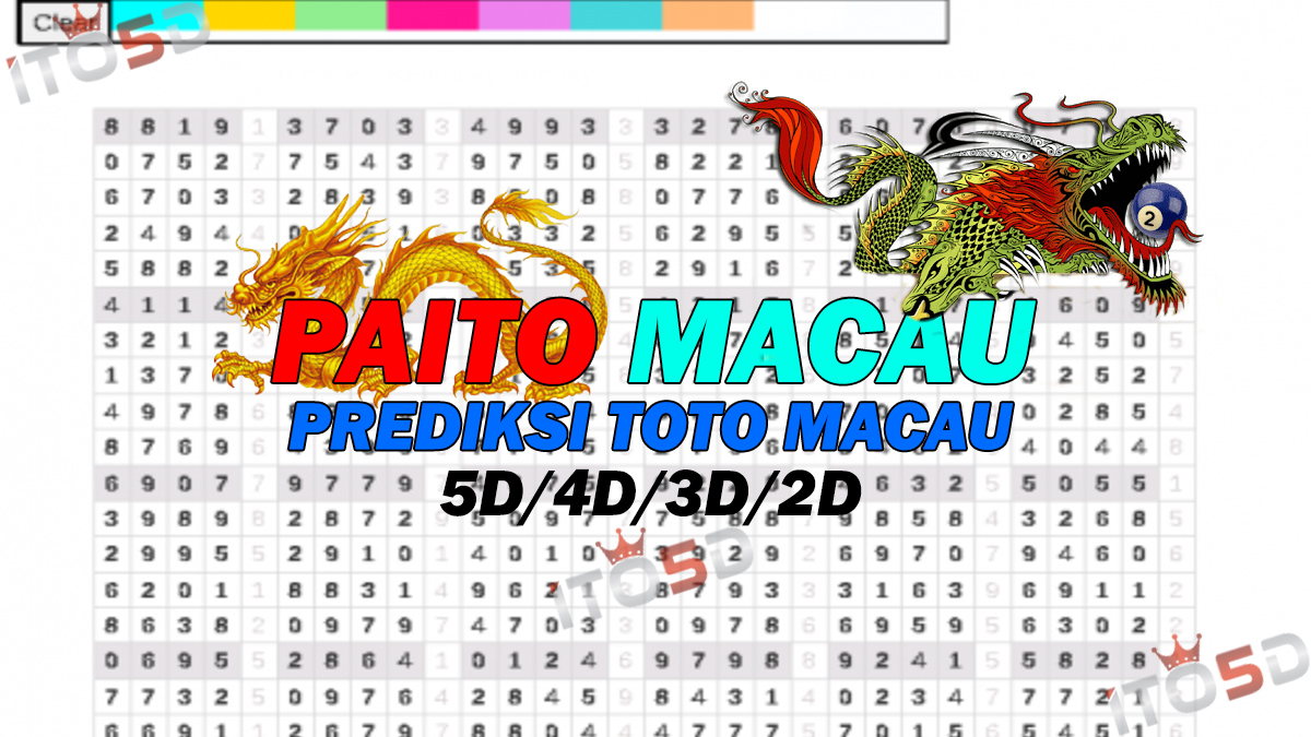 Prediksi Angka Sakti Paito Macau Warna Jitu 4D Hari Ini 14 Mei 2023