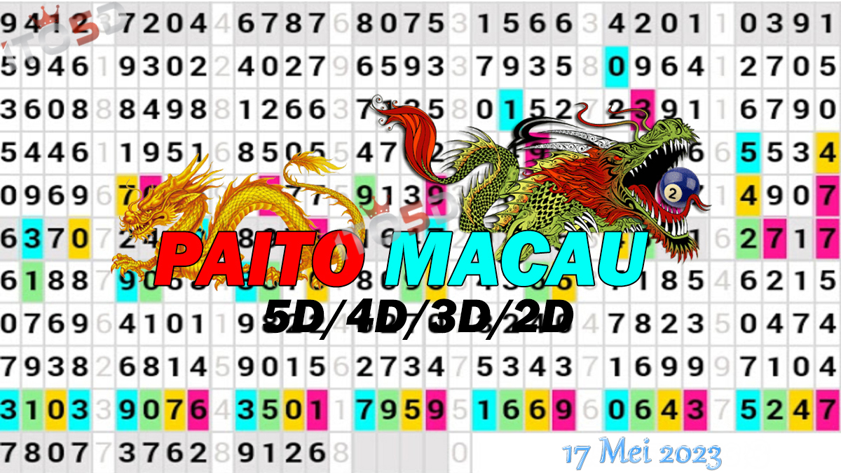 Bocoran Prediksi Paito Macau Warna Jitu 4D Hari Ini 17 Mei 2023
