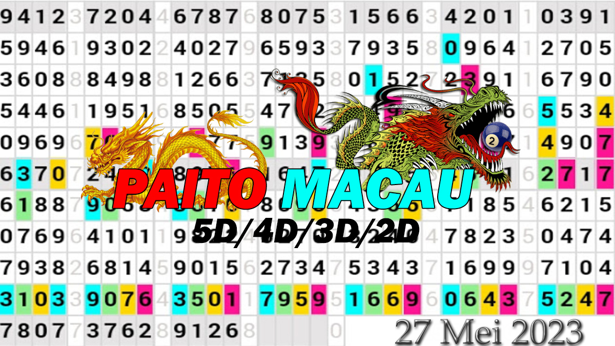 Bocoran Prediksi Paito Macau Warna Jitu 4D Hari 27 Mei 2023