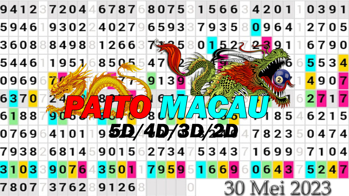 Bocoran Prediksi Paito Macau Warna Jitu 4D Hari 30 Mei 2023