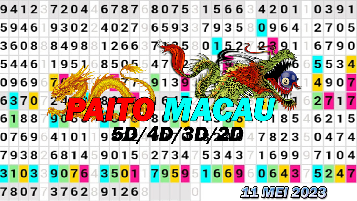 Bocoran Paito Macau Warna Jitu 4D Hari Ini 11 Mei 2023, Angka Goib!