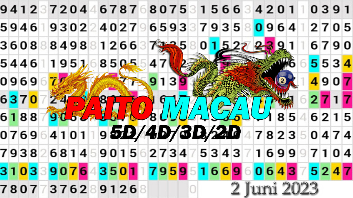 Bocoran Prediksi Paito Macau Warna Jitu 4D 5D Terbaru Hari Ini 2 Juni 2023