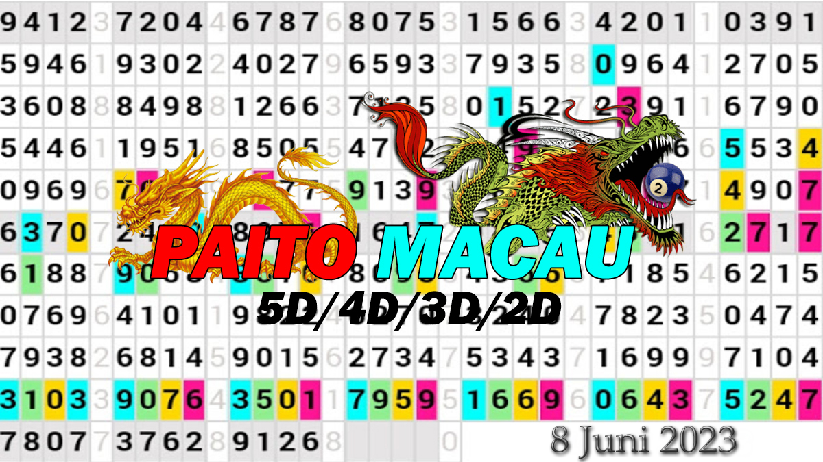 Bocoran Prediksi Paito Macau Warna Jitu 4D 5D Terbaru Hari Ini 8 Juni 2023