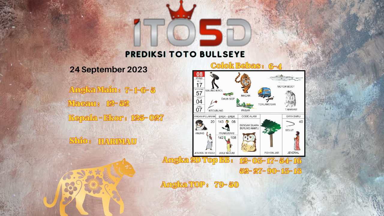 Prediksi Toto Bullseye 24 September 2023